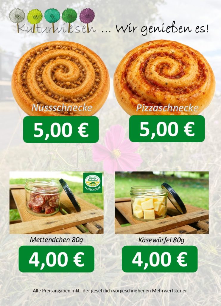 Speisekarte Mobiler Ofen